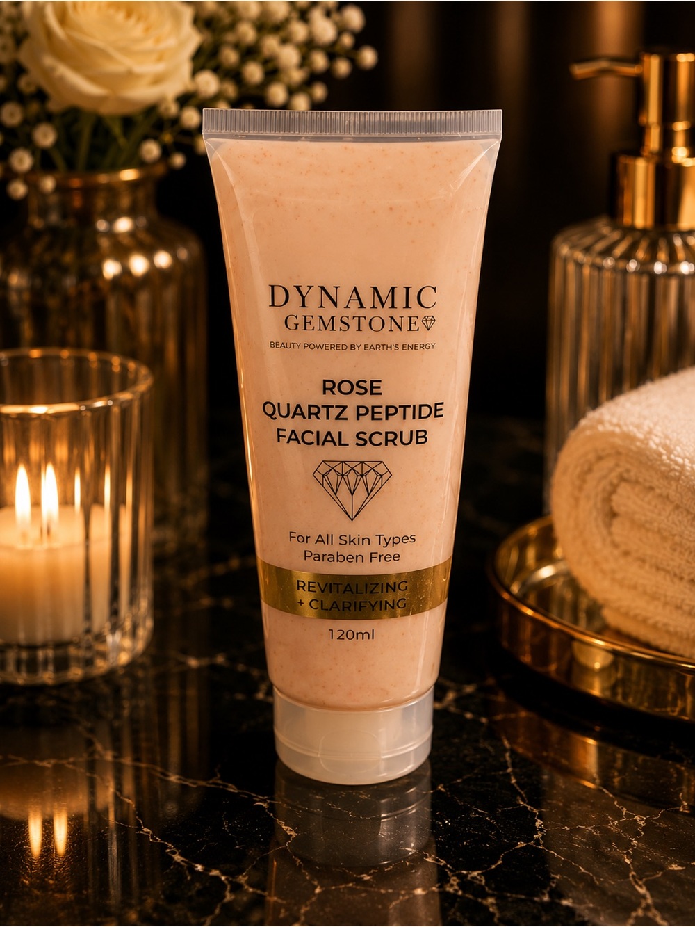 DYNAMIC GEMSTONE Rose Quartz Peptide 120ML